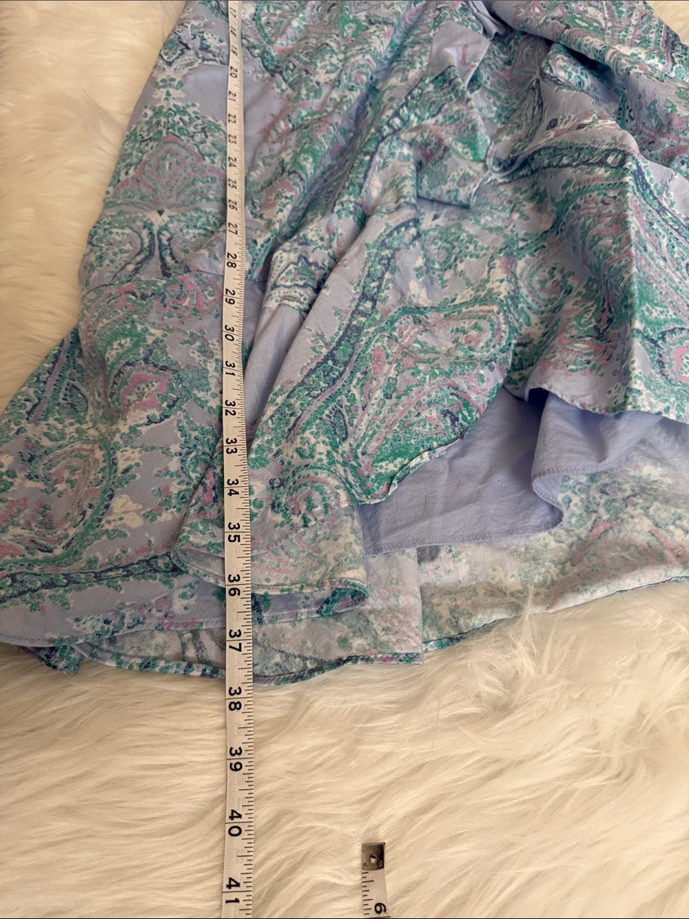 Tommy Hilfiger Paisley Wrap Dress Size Small 100% Cotton Knee Length - Picture 9 of 9